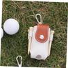 SUPVOX Pu Leather Golf Ball Waist Pack Durable Golf Storage Holder for Balls Tees Lightweight Design with Hanging Ring Accessory view 3
