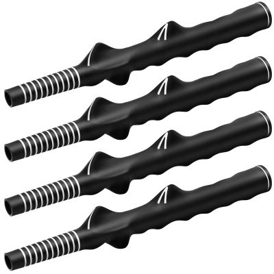 Arrowbash 4 Pcs Golf Training Grip Right Handed Swing Grip Trainer Aid Tool for Men Club Accessories, Black