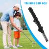 Arrowbash 4 Pcs Golf Training Grip Right Handed Swing Grip Trainer Aid Tool for Men Club Accessories, Black view 3