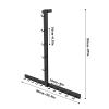 LAT Pull Down Bar Gym Accessory Rack, Gym Accessories Rack LAT Bar Organizer, Lat Pulldown Attachments for Different Cable Handles,Home and Wall Fitness Heavy Duty A-Frame Stand view 4