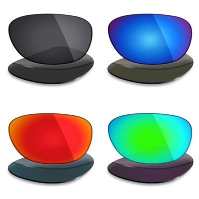 Mryok 4 Pair Polarized Replacement Lenses for Ray-Ban RB0316S 50mm Sunglass - Stealth Black/Fire Red/Ice Blue/Emerald Green
