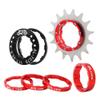 ZOCKZ Single Speed Cassette Cog 12/13/14/15/16/17/18/19/20/21/22T MTB Single Speed Conversion Kit Bicycle Single Speed Bike Cassette Sprocket for 7-10 Speed HG Hubs (Red,15T) view 1