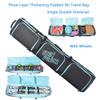 GdniA Wheeled Ski Bag for Air Travel, Padded Snowboard Bag 600D Waterproof Oxford with 3 Lining Pockets And Removable Shoulder Straps for Men Or Women, Black/Blue, 146cm view 2