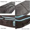 GdniA Wheeled Ski Bag for Air Travel, Padded Snowboard Bag 600D Waterproof Oxford with 3 Lining Pockets And Removable Shoulder Straps for Men Or Women, Black/Blue, 146cm view 4