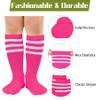 Zando 4 Pairs Toddler Soccer Socks Boys Baseball for Boys Girls Purple/Black Pink 2 3-6 Years view 2