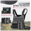 Criuage Outdoor Chest Bag for Men, Lightweight Running Vest with Water Bottle Pocket, EDC Chest Pack for Hiking,Cycling view 2