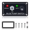 DAGIJIRD Marine Boat Bilge Pump Switch Panel 12V Manual/Automatic Rocker Toggle Switch Panel for Boat Marine view 1