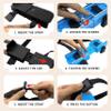 Eioflia Kids Ice Skates,Ice Skating, Toddler Ice Skates, 6.7-8.5 Inch Adjustable, Double Runner Ice Skates with Hook and Ring Fastener for Winter Toddler Training Shoes Beginner Black view 3