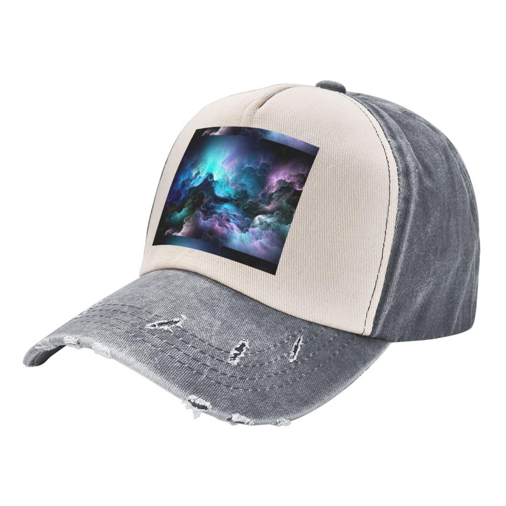 3D Graphics Universe Space Stylish Sports Hat in Denim,Adjustable, Breathable,for Daily Wear and Outdoor Activities