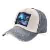 3D Graphics Universe Space Stylish Sports Hat in Denim,Adjustable, Breathable,for Daily Wear and Outdoor Activities view 1