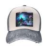 3D Graphics Universe Space Stylish Sports Hat in Denim,Adjustable, Breathable,for Daily Wear and Outdoor Activities view 3