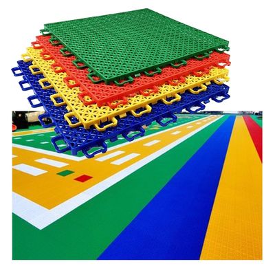 12inch Kindergarten DIY Outdoor Sport Court Tiles Anti Slip and Wear-Resistant Modular Interlocking Floor Mats (Color : Blue, Size : 10PCS)