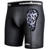 COOLOMG Men Compression Shorts with Soft Cup Sliding Underwear for Baseball Football MMA Lacrosse Field Hockey R1_Black L view 1