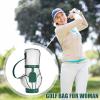 Golf Ball Holder, Pu Leather Golf Ball Carrier, Golf Tee Bag Pouch with Multiple Compartments, Lightweight Small Golf Ball Bag, Multifunctional Golf Ball Sleeve for Outdoor Golf Training Practicing view 2