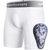 COOLOMG Boys Baseball Underwear with Soft Cup Youth Compression Sliding Shorts Protective Supporter R2_White M view 1
