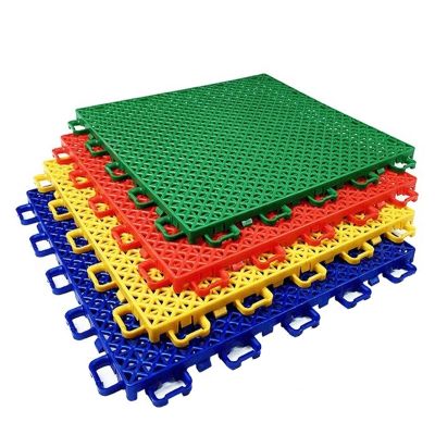 12in Outdoor Modular Interlocking Floor Tiles, Basketball Court Badminton Court Stadium DIY Color Sports Floor, Anti Slip and Wear-Resistant (Color : Yellow, Size : 5PCS)