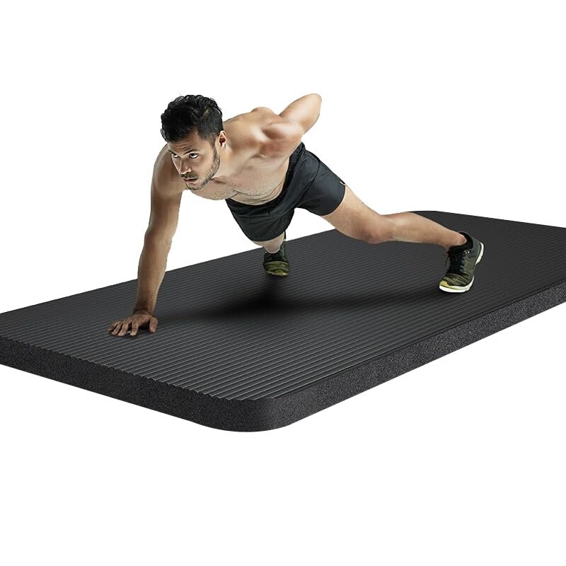 Yoga Mat For Women And Men, Sound Insulation Extra Long Fitness Mat, Non-Slip Exercise Mat, Thick Yoga Mat Fitness & Exercise For Yoga, Pilates, Fitness, Barefoot Workouts, Home Gym(Size:200x90x2cm)