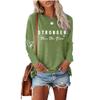 MOGUI Stronger Than The Storm Womens Shirt Stronger Than The Storm Shirt Plus Size Inspirational Sweatshirts For Women Green, Medium view 1