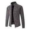 Men's Stand Collar Zip Up Cardigan Sweaters Slim Fit Regular Knitted Sweater Thermal Outdoor Cardigan Jacket (Coffee,3X-Large) view 1