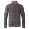 Men's Stand Collar Zip Up Cardigan Sweaters Slim Fit Regular Knitted Sweater Thermal Outdoor Cardigan Jacket (Coffee,3X-Large) view 2