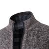 Men's Stand Collar Zip Up Cardigan Sweaters Slim Fit Regular Knitted Sweater Thermal Outdoor Cardigan Jacket (Coffee,3X-Large) view 3