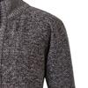 Men's Stand Collar Zip Up Cardigan Sweaters Slim Fit Regular Knitted Sweater Thermal Outdoor Cardigan Jacket (Coffee,3X-Large) view 4