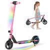 SIMATE Electric Scooter for Kids, Motorized E-Scooters with Colorful Front Light and Pedal Lights, LED Display & Foldable, Dual Braking System, Top 8.7mph & 5 Miles, Gifts for Kids, Girls, Boys, Teens view 1