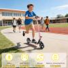 SIMATE Electric Scooter for Kids, Motorized E-Scooters with Colorful Front Light and Pedal Lights, LED Display & Foldable, Dual Braking System, Top 8.7mph & 5 Miles, Gifts for Kids, Girls, Boys, Teens view 4