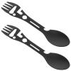Baluue 2pcs Multi-function Outdoor Spork Camping Spoon Fork Bottle Opener for Hiking Picnics and Travel view 1