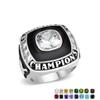Stainless Steel Championship Ring Custom Text and Color - Baseball (8, Silver) view 2