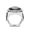Stainless Steel Championship Ring Custom Text and Color - Baseball (8, Silver) view 4