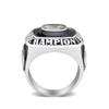 Stainless Steel Championship Ring Custom Text and Color - Basketball (9, Silver) view 4