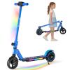 SIMATE Electric Scooter for Kids, Motorized E-Scooters with Colorful Front Light and Pedal Lights, LED Display & Foldable, Dual Braking System, Top 8.7mph & 5 Miles, Gifts for Kids, Girls, Boys, Teens view 1