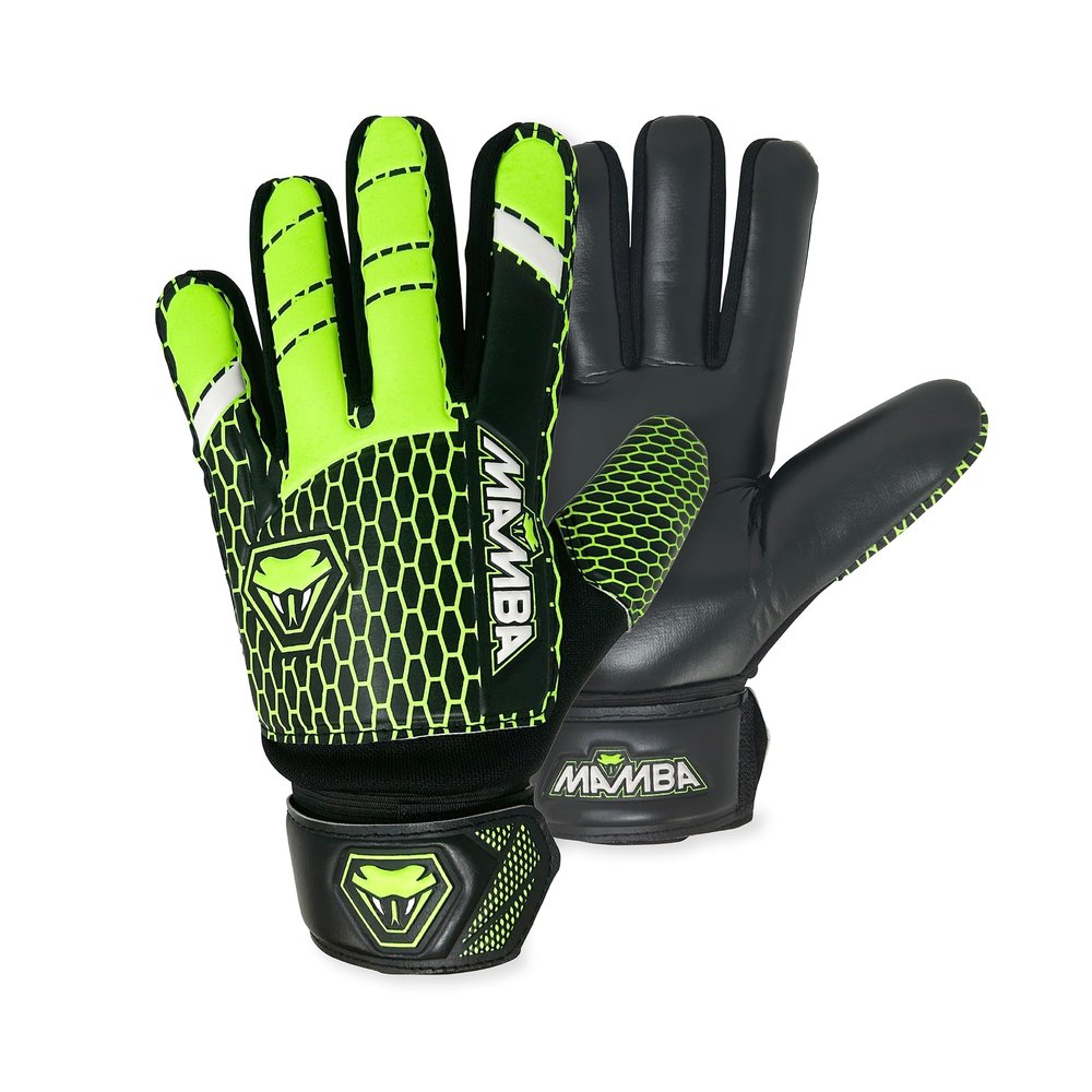 MAMBA Kids Soccer Goalie Gloves Youth Goalkeeper | Durable, Latex Palm & Back Hand | Double Length Latex Wrist Support | Outstanding Design | Goalie Gloves for Kids - Boys & Girls (4)