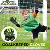 MAMBA Kids Soccer Goalie Gloves Youth Goalkeeper | Durable, Latex Palm & Back Hand | Double Length Latex Wrist Support | Outstanding Design | Goalie Gloves for Kids - Boys & Girls (4) view 2