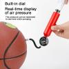 YOXIER Ball Pump,Ball Pump with Pressure Gauge,Dual Action Sports Ball Pump with Needle,Air Pump with Inflation Needles & Pressure Release Valve for Basketball,Football & Other Inflatable Balls Blue view 3