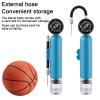 YOXIER Ball Pump,Ball Pump with Pressure Gauge,Dual Action Sports Ball Pump with Needle,Air Pump with Inflation Needles & Pressure Release Valve for Basketball,Football & Other Inflatable Balls Blue view 4