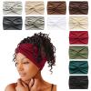 YOLAI Headbands for Women Solid Hair Bands Stretchy Sweat Bands Headbands Fashion Hair Accessories for Women (Green, One Size) view 3