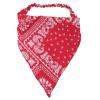 YOLAI Floral Hair Scarf for Women Girls Elastic Headband Chiffon Head Kerchief Headband Floral Hair Bandanas (Red, One Size) view 1