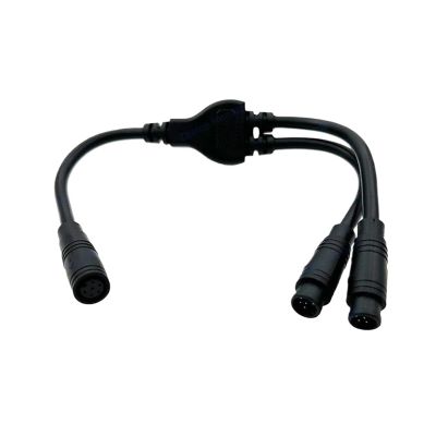 ImBros 1Pcs M8 Y Splitter E-Bike Cable 2Pin 3Pin 4Pin 5Pin 6Pin 1Female to 2 Male Electric Bicycle Plug Fit Compatible Scooter Brake Signal Sensor (Color : 6Pin)