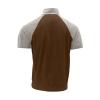 GOKKILRW Mens Corduroy Shirt Casual Summer Lapel Button Up Pullover Mock Neck Short Sleeve Polo Golf Workout Sweat Shirts Brown view 3