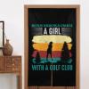 MULIHU Never Underestimate A Girl with A Golf Club Blackout Curtains for Doorways Bedroom Kitchen Door Curtain 34x56in Indoor Partition Shading Decor Window Curtains view 3