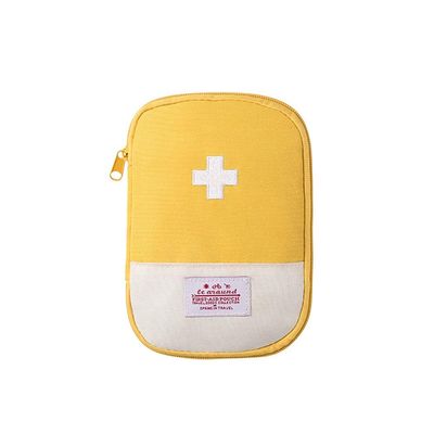 Streamzio First Aid Bag - 1 Pack First Aid Bag Empty, Empty First Aid Pouch, Mini Portable Medical Bag for Outdoor Camping Hiking Traveling Emergency Bag (Yellow - Small)