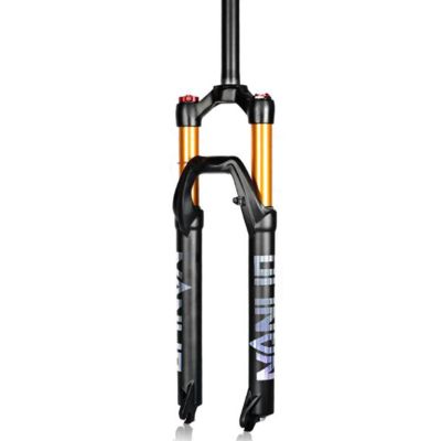 ZECHAO Mountain Air Suspension Fork 26 27.5 29in,Aluminum Alloy 120mm Travel Rebound Adjustment Quick Release Disc Brake Bike Front Fork (Color : Straight Manual Lock, Size : 27.5inch)