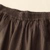 Women's Cotton Linen Casual Capris Pants Elastic Waisted Harem Pants Baggy Comfy Sweatpants Tapered Ankle Trousers view 4