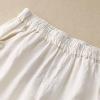 Women's Cotton Linen Casual Capris Pants Elastic Waisted Harem Pants Baggy Comfy Sweatpants Tapered Ankle Trousers view 4