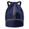 BROTOU Soccer Bags, Football Backpack, Volleyball Bag, Drawstring Backpack with Ball and Shoe Compartment, Football bags for Equipment Swim Gym Bag (Dark Blue) view 1
