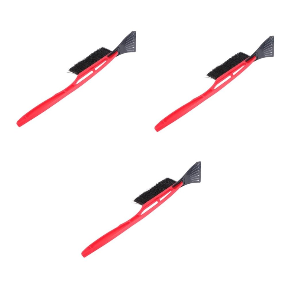 CALLARON 3pcs Multi-Functional Snow Shovel Handle Ice Scraper Brush for Removal Lightweight Random Color Convenient De-ice Wiper Tool