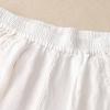 Women's Cotton Linen Casual Capris Pants Elastic Waisted Harem Pants Baggy Comfy Sweatpants Tapered Ankle Trousers view 4
