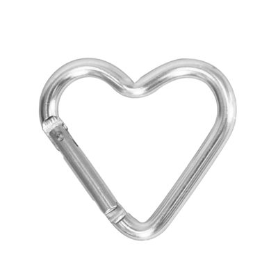Axyghmz Lightweight Heart Shaped Keychain Clips Heavy Duty Carabiner Aluminum Alloy Carabiner Clip Spring Snap Hook Holder Aluminum Heart Shaped Carabiner Clip Outdoor Camping Hiking Travel, Silver